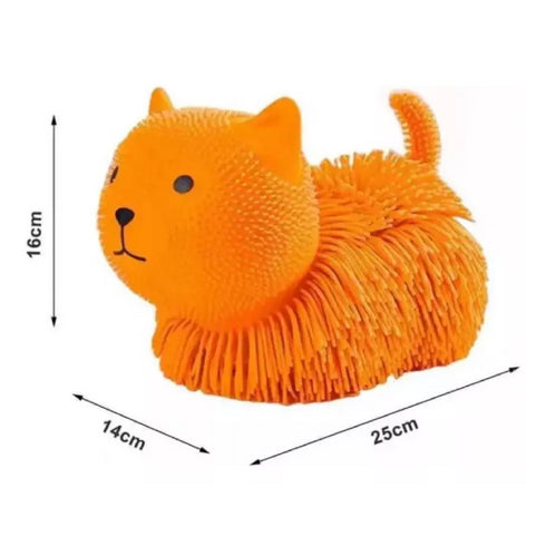 LED Light Bushy Hair Cat Squishy